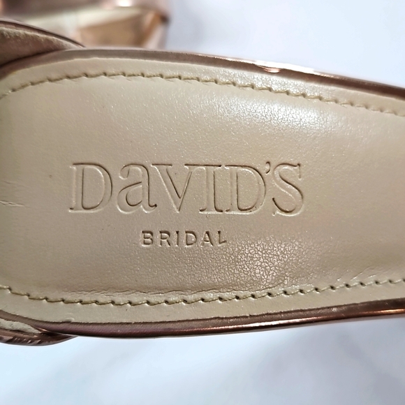 David's Bridal Rose Gold Heels Size 7 - Picture 3 of 8